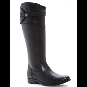 Frye sz 8.5 Black Molly Button Tall Riding Boot